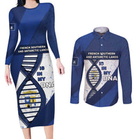 French Southern And Antarctic Lands Is In My DNA Couples Matching Long Sleeve Bodycon Dress and Long Sleeve Button Shirt - Wonder Print Shop