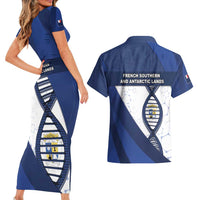 French Southern And Antarctic Lands Is In My DNA Couples Matching Short Sleeve Bodycon Dress and Hawaiian Shirt - Wonder Print Shop