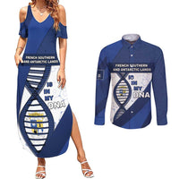 French Southern And Antarctic Lands Is In My DNA Couples Matching Summer Maxi Dress and Long Sleeve Button Shirt - Wonder Print Shop