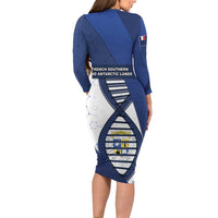 French Southern And Antarctic Lands Is In My DNA Family Matching Long Sleeve Bodycon Dress and Hawaiian Shirt - Wonder Print Shop