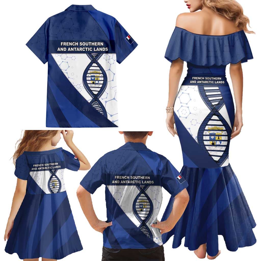 French Southern And Antarctic Lands Is In My DNA Family Matching Mermaid Dress and Hawaiian Shirt - Wonder Print Shop