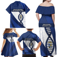 French Southern And Antarctic Lands Is In My DNA Family Matching Off Shoulder Maxi Dress and Hawaiian Shirt - Wonder Print Shop
