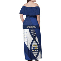 French Southern And Antarctic Lands Is In My DNA Family Matching Off Shoulder Maxi Dress and Hawaiian Shirt - Wonder Print Shop