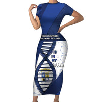 French Southern And Antarctic Lands Is In My DNA Family Matching Short Sleeve Bodycon Dress and Hawaiian Shirt - Wonder Print Shop