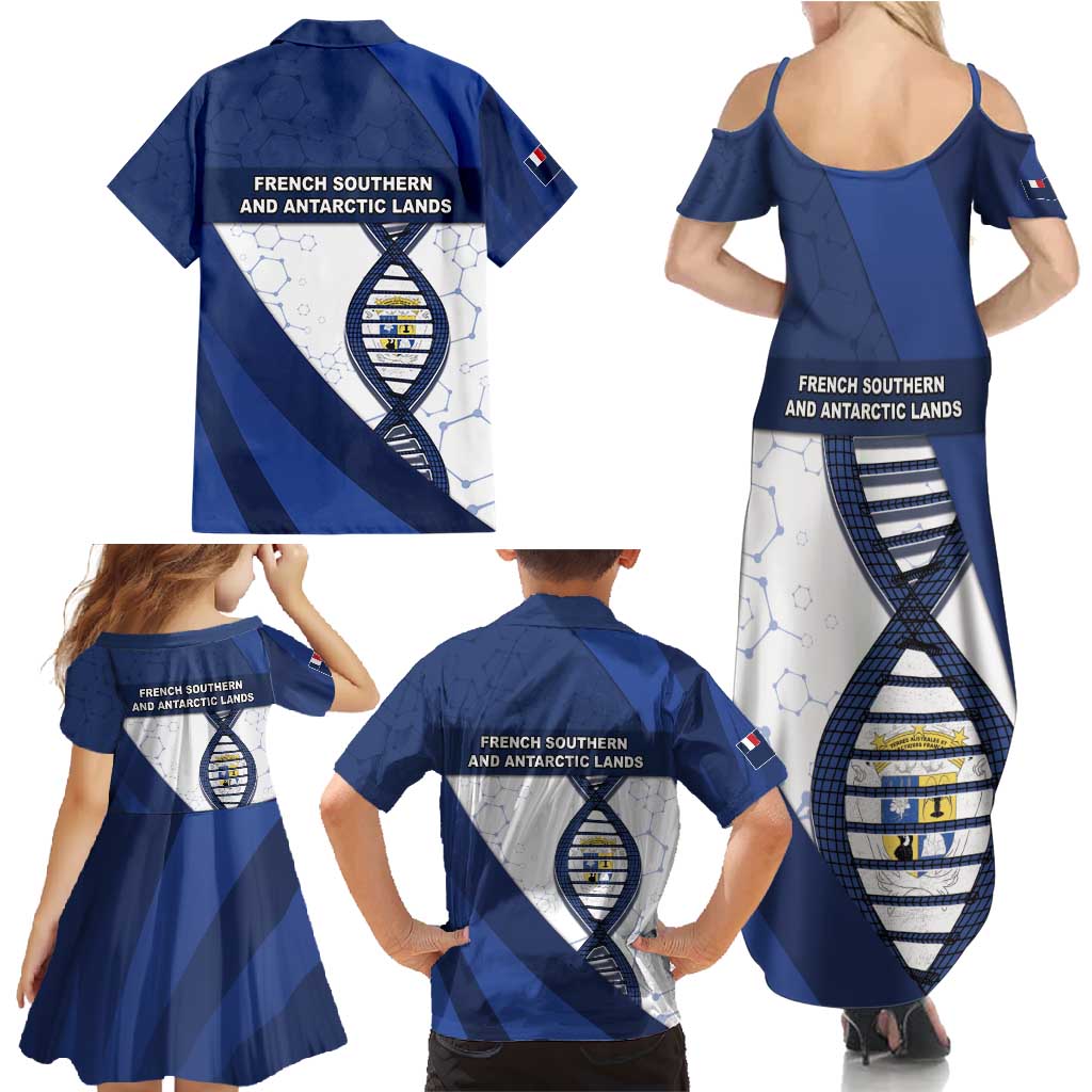 French Southern And Antarctic Lands Is In My DNA Family Matching Summer Maxi Dress and Hawaiian Shirt - Wonder Print Shop