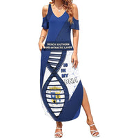 French Southern And Antarctic Lands Is In My DNA Family Matching Summer Maxi Dress and Hawaiian Shirt - Wonder Print Shop