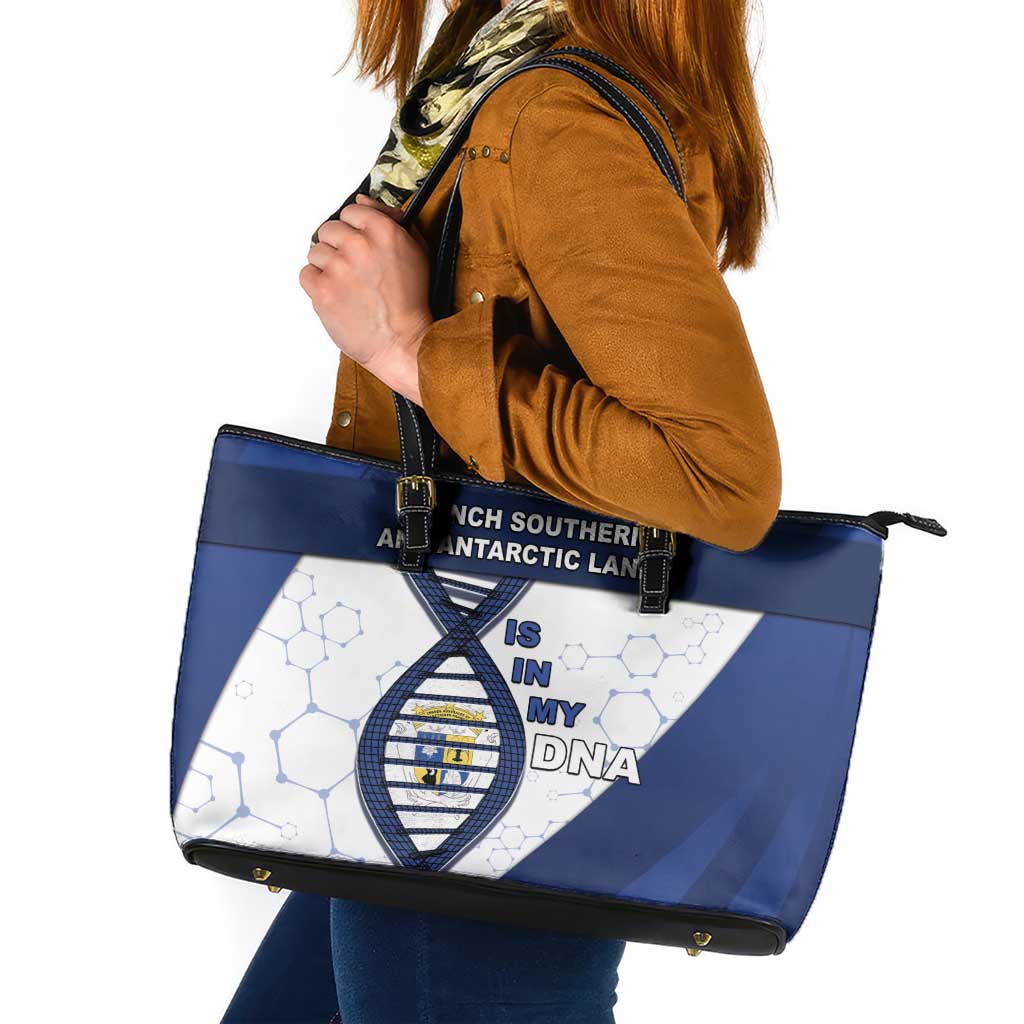 French Southern And Antarctic Lands Is In My DNA Leather Tote Bag - Wonder Print Shop