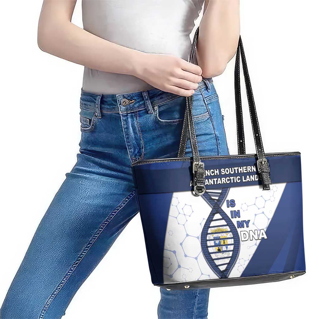 French Southern And Antarctic Lands Is In My DNA Leather Tote Bag - Wonder Print Shop