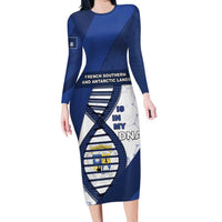 French Southern And Antarctic Lands Is In My DNA Long Sleeve Bodycon Dress - Wonder Print Shop
