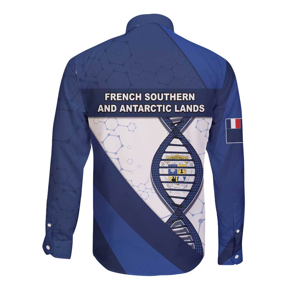French Southern And Antarctic Lands Is In My DNA Long Sleeve Button Shirt - Wonder Print Shop