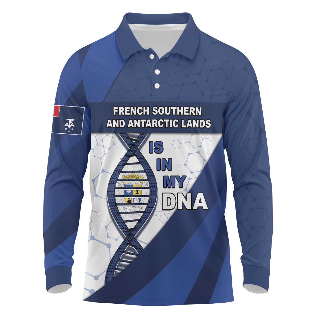 French Southern And Antarctic Lands Is In My DNA Long Sleeve Polo Shirt - Wonder Print Shop