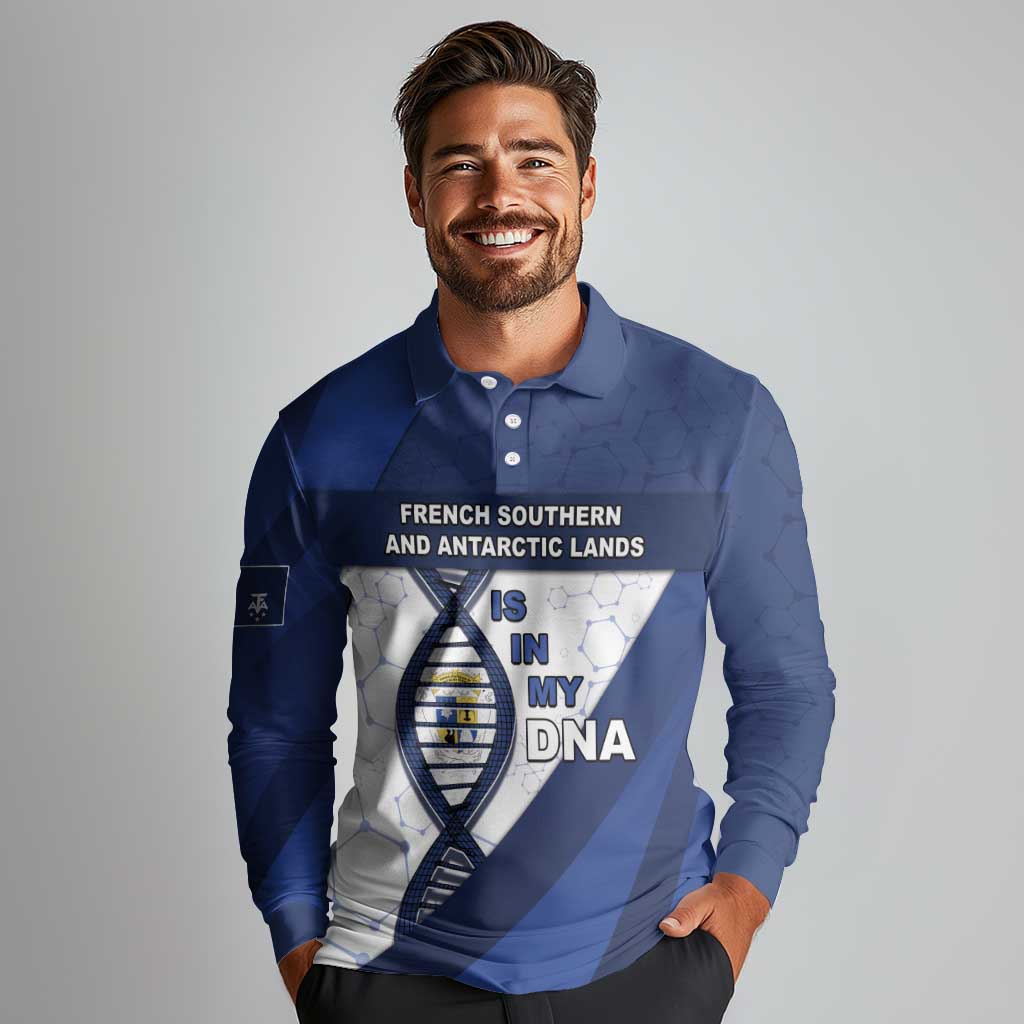 French Southern And Antarctic Lands Is In My DNA Long Sleeve Polo Shirt - Wonder Print Shop