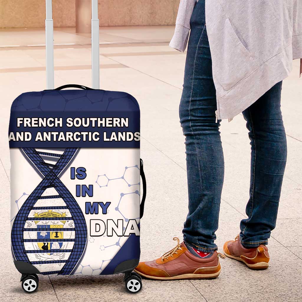French Southern And Antarctic Lands Is In My DNA Luggage Cover - Wonder Print Shop