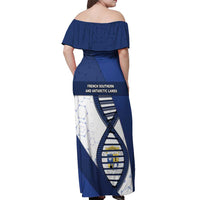 French Southern And Antarctic Lands Is In My DNA Off Shoulder Maxi Dress - Wonder Print Shop