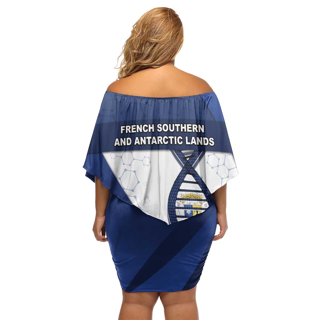 French Southern And Antarctic Lands Is In My DNA Off Shoulder Short Dress - Wonder Print Shop