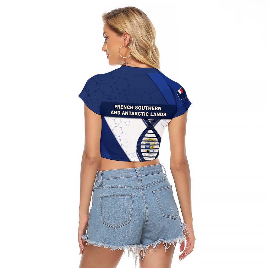 French Southern And Antarctic Lands Is In My DNA Raglan Cropped T Shirt - Wonder Print Shop