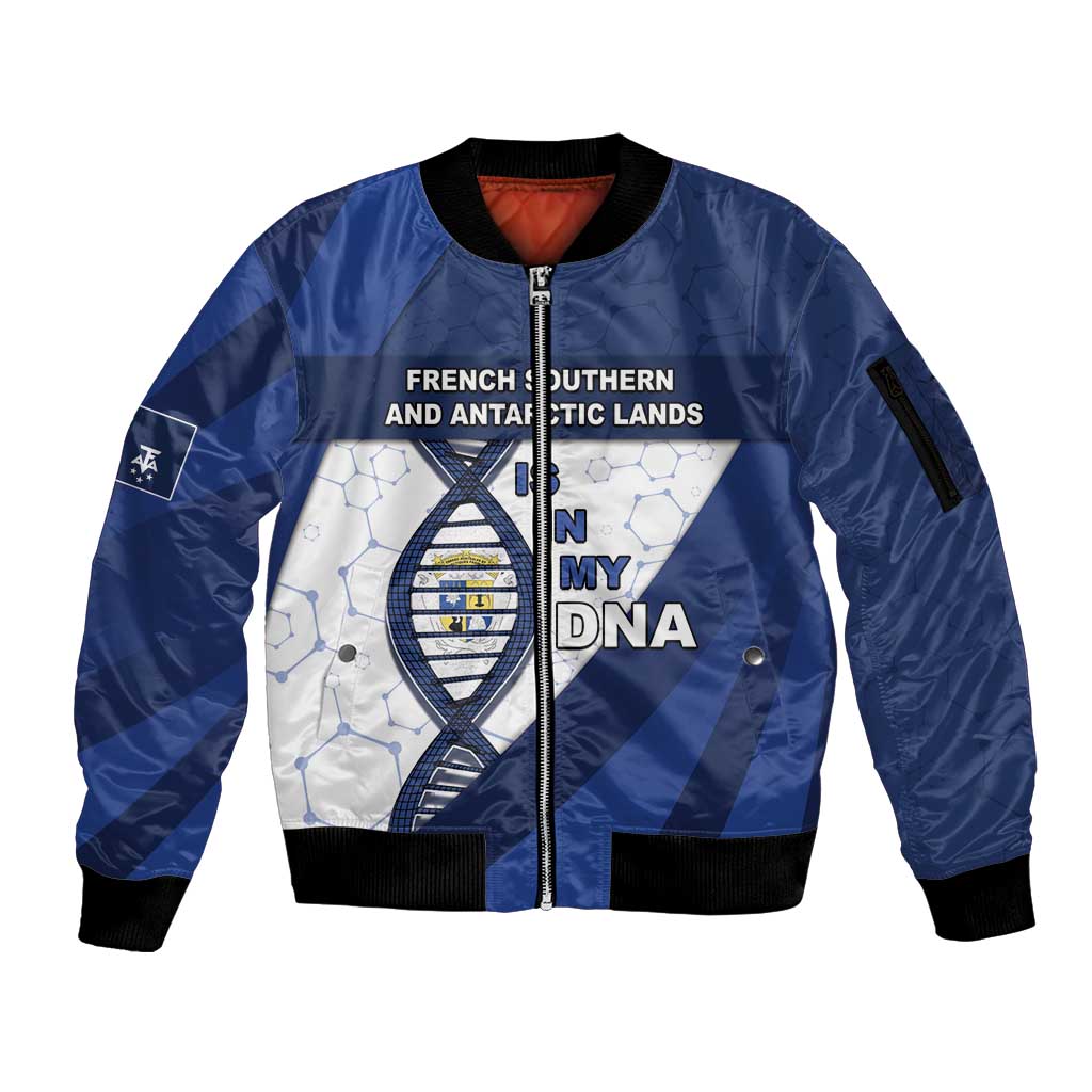 French Southern And Antarctic Lands Is In My DNA Sleeve Zip Bomber Jacket - Wonder Print Shop