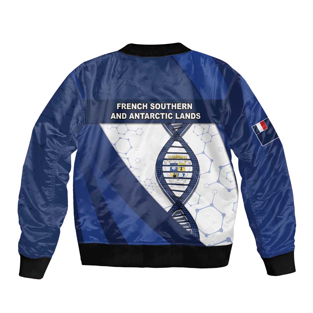 French Southern And Antarctic Lands Is In My DNA Sleeve Zip Bomber Jacket - Wonder Print Shop