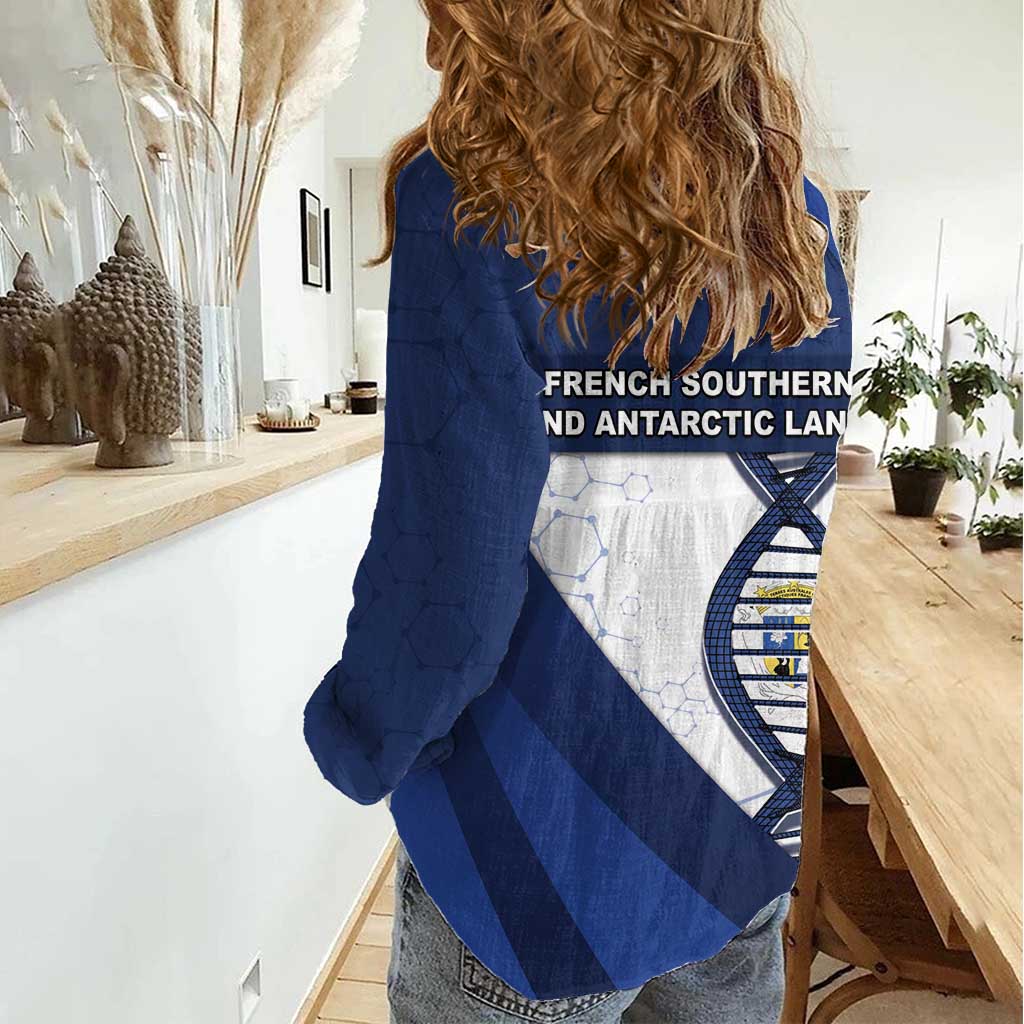 French Southern And Antarctic Lands Is In My DNA Women Casual Shirt - Wonder Print Shop