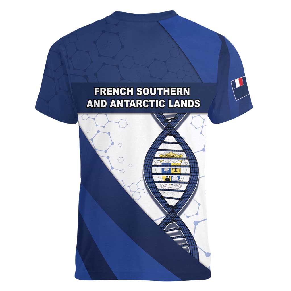 French Southern And Antarctic Lands Is In My DNA Women V-Neck T-Shirt - Wonder Print Shop