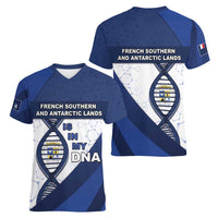 French Southern And Antarctic Lands Is In My DNA Women V-Neck T-Shirt - Wonder Print Shop
