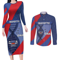 Mayotte Is In My DNA Couples Matching Long Sleeve Bodycon Dress and Long Sleeve Button Shirt - Wonder Print Shop