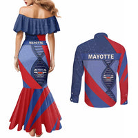 Mayotte Is In My DNA Couples Matching Mermaid Dress and Long Sleeve Button Shirt - Wonder Print Shop