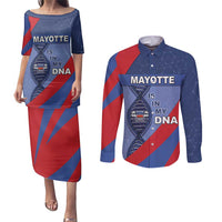 Mayotte Is In My DNA Couples Matching Puletasi and Long Sleeve Button Shirt - Wonder Print Shop