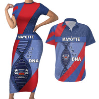 Mayotte Is In My DNA Couples Matching Short Sleeve Bodycon Dress and Hawaiian Shirt - Wonder Print Shop