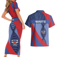 Mayotte Is In My DNA Couples Matching Short Sleeve Bodycon Dress and Hawaiian Shirt - Wonder Print Shop