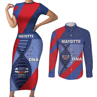 Mayotte Is In My DNA Couples Matching Short Sleeve Bodycon Dress and Long Sleeve Button Shirt - Wonder Print Shop