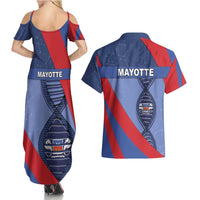 Mayotte Is In My DNA Couples Matching Summer Maxi Dress and Hawaiian Shirt - Wonder Print Shop