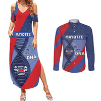 Mayotte Is In My DNA Couples Matching Summer Maxi Dress and Long Sleeve Button Shirt - Wonder Print Shop