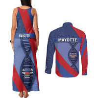Mayotte Is In My DNA Couples Matching Tank Maxi Dress and Long Sleeve Button Shirt - Wonder Print Shop