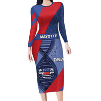 Mayotte Is In My DNA Family Matching Long Sleeve Bodycon Dress and Hawaiian Shirt - Wonder Print Shop