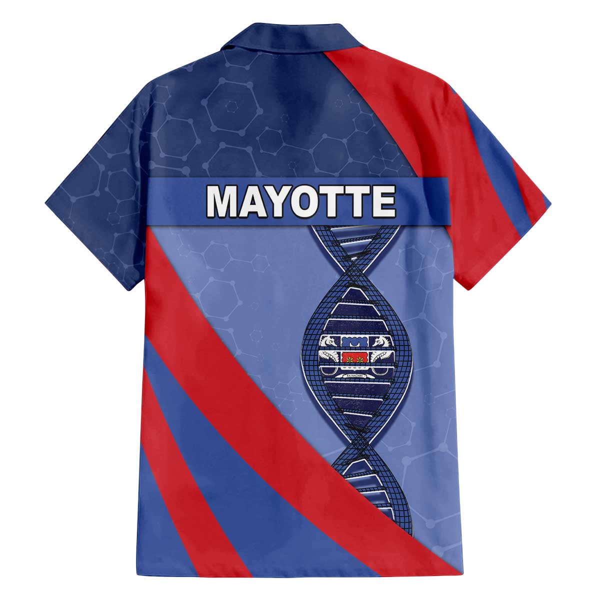 Mayotte Is In My DNA Family Matching Off The Shoulder Long Sleeve Dress and Hawaiian Shirt - Wonder Print Shop