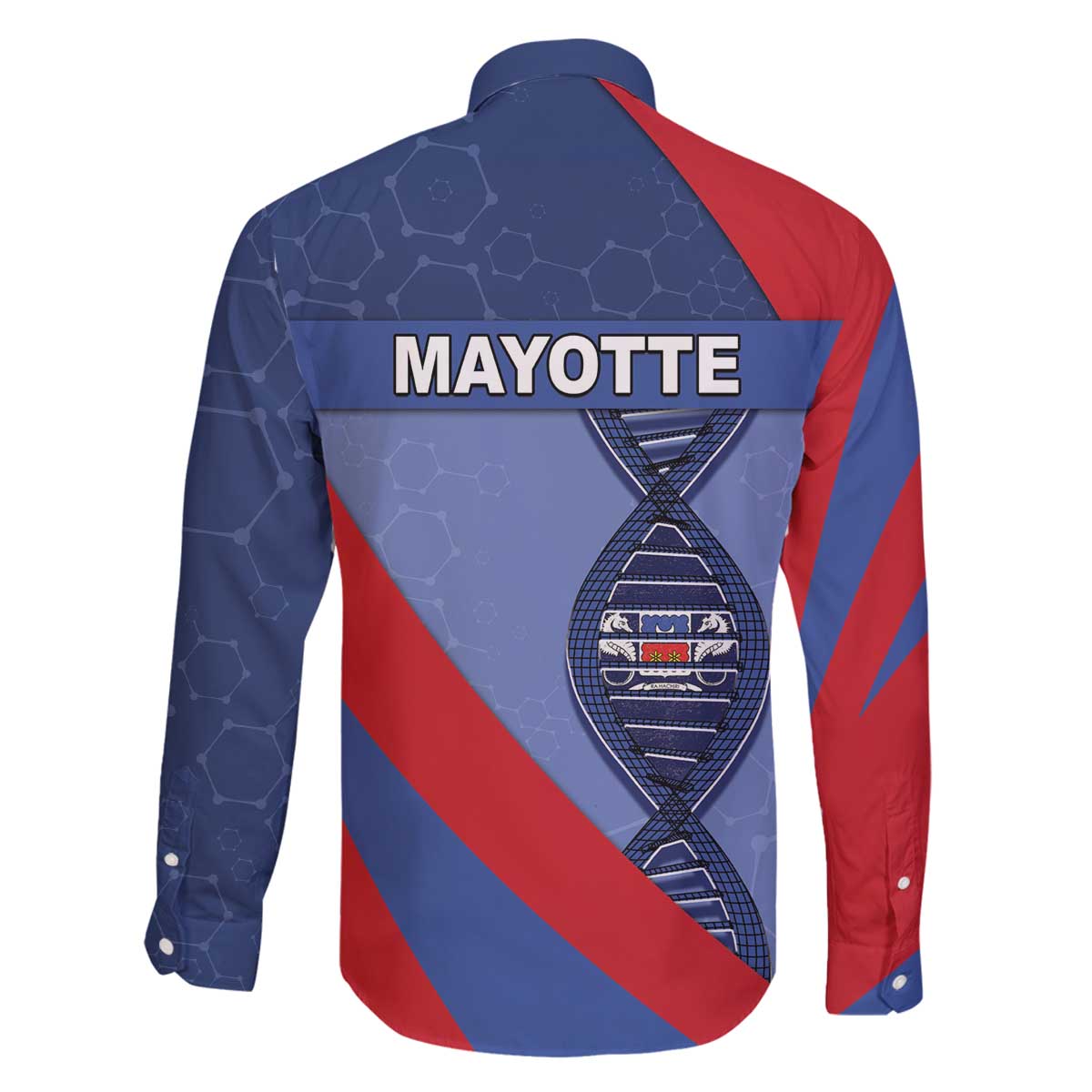 Mayotte Is In My DNA Family Matching Off The Shoulder Long Sleeve Dress and Hawaiian Shirt - Wonder Print Shop