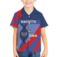 Mayotte Is In My DNA Family Matching Off The Shoulder Long Sleeve Dress and Hawaiian Shirt - Wonder Print Shop