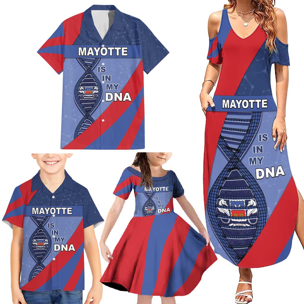 Mayotte Is In My DNA Family Matching Summer Maxi Dress and Hawaiian Shirt - Wonder Print Shop