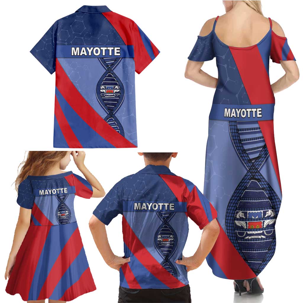 Mayotte Is In My DNA Family Matching Summer Maxi Dress and Hawaiian Shirt - Wonder Print Shop