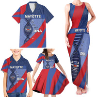 Mayotte Is In My DNA Family Matching Tank Maxi Dress and Hawaiian Shirt - Wonder Print Shop