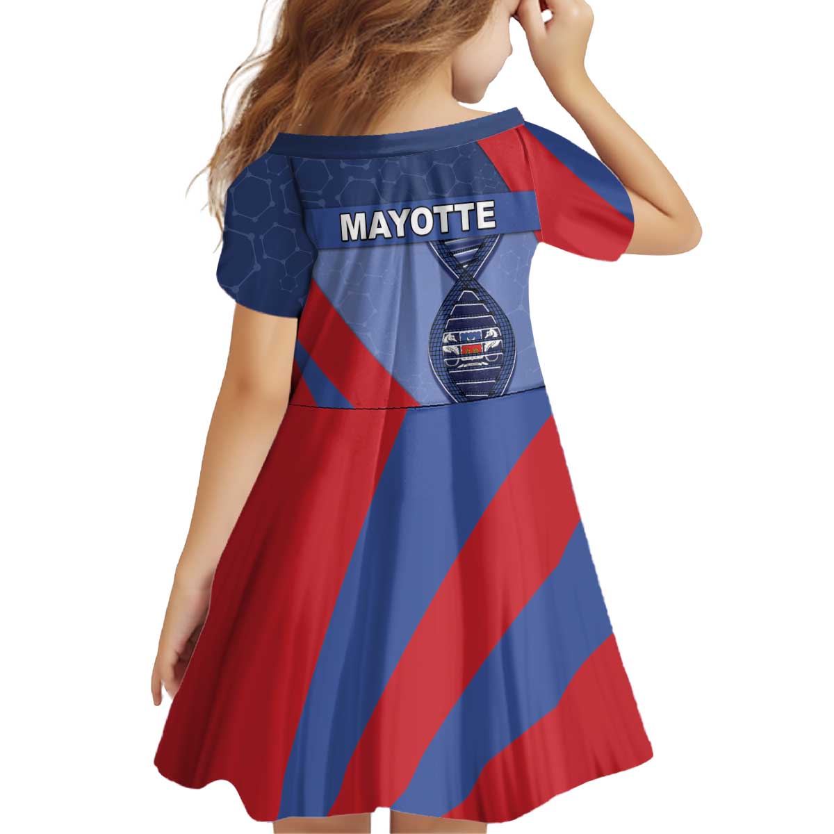 Mayotte Is In My DNA Kid Short Sleeve Dress - Wonder Print Shop