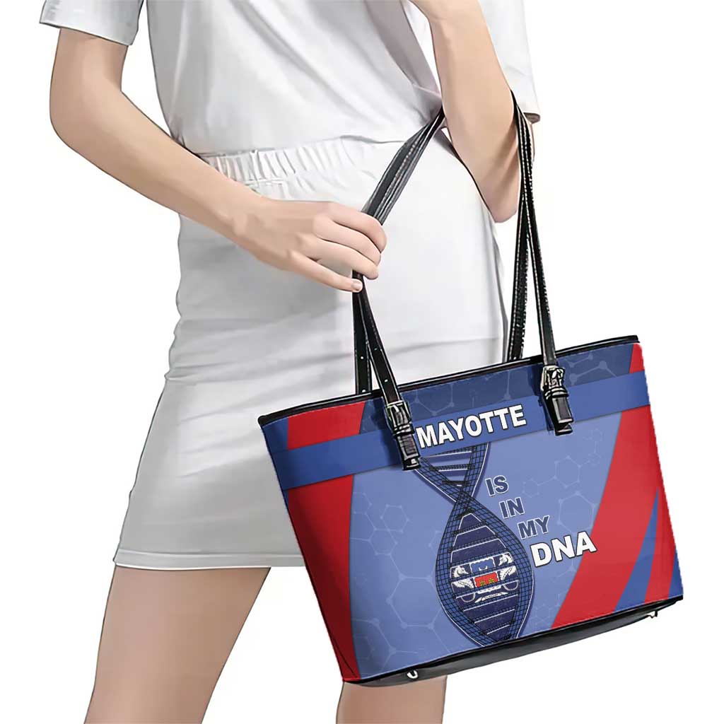 Mayotte Is In My DNA Leather Tote Bag - Wonder Print Shop