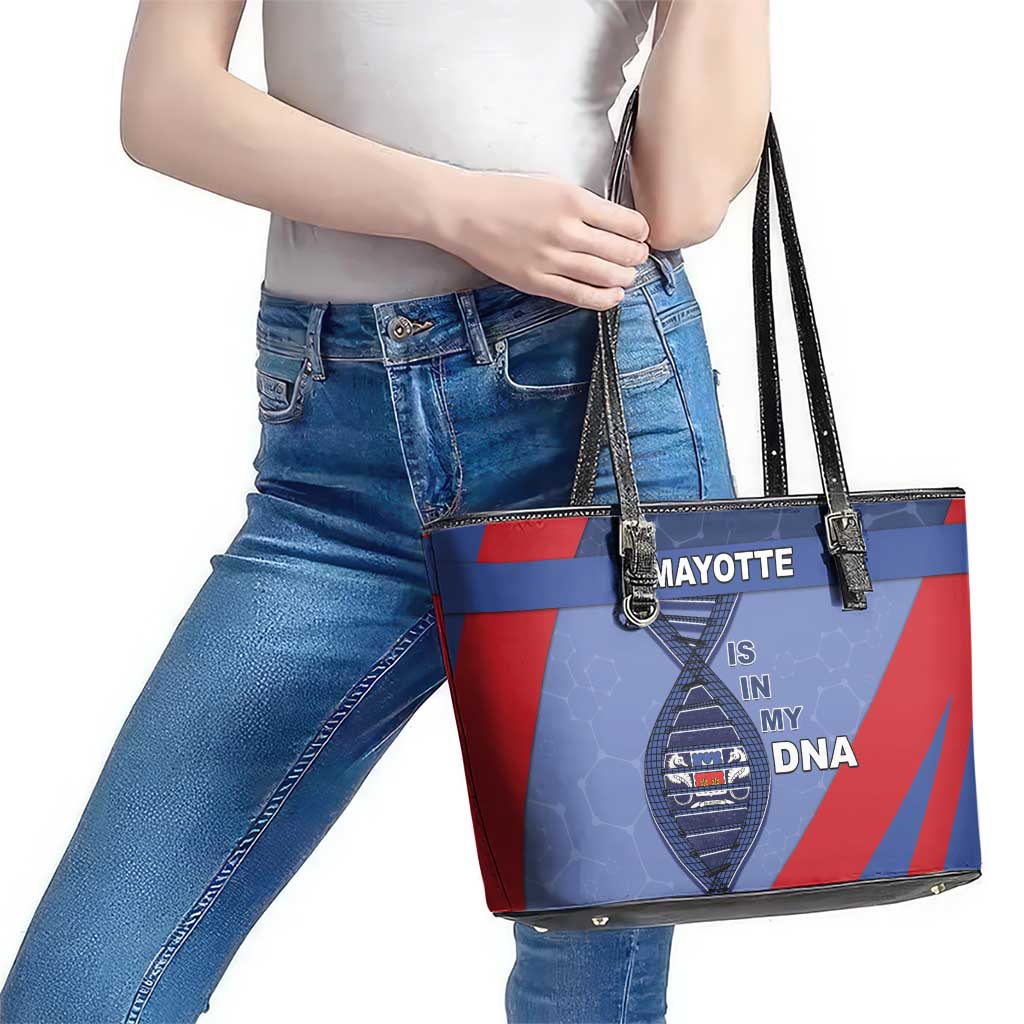 Mayotte Is In My DNA Leather Tote Bag - Wonder Print Shop