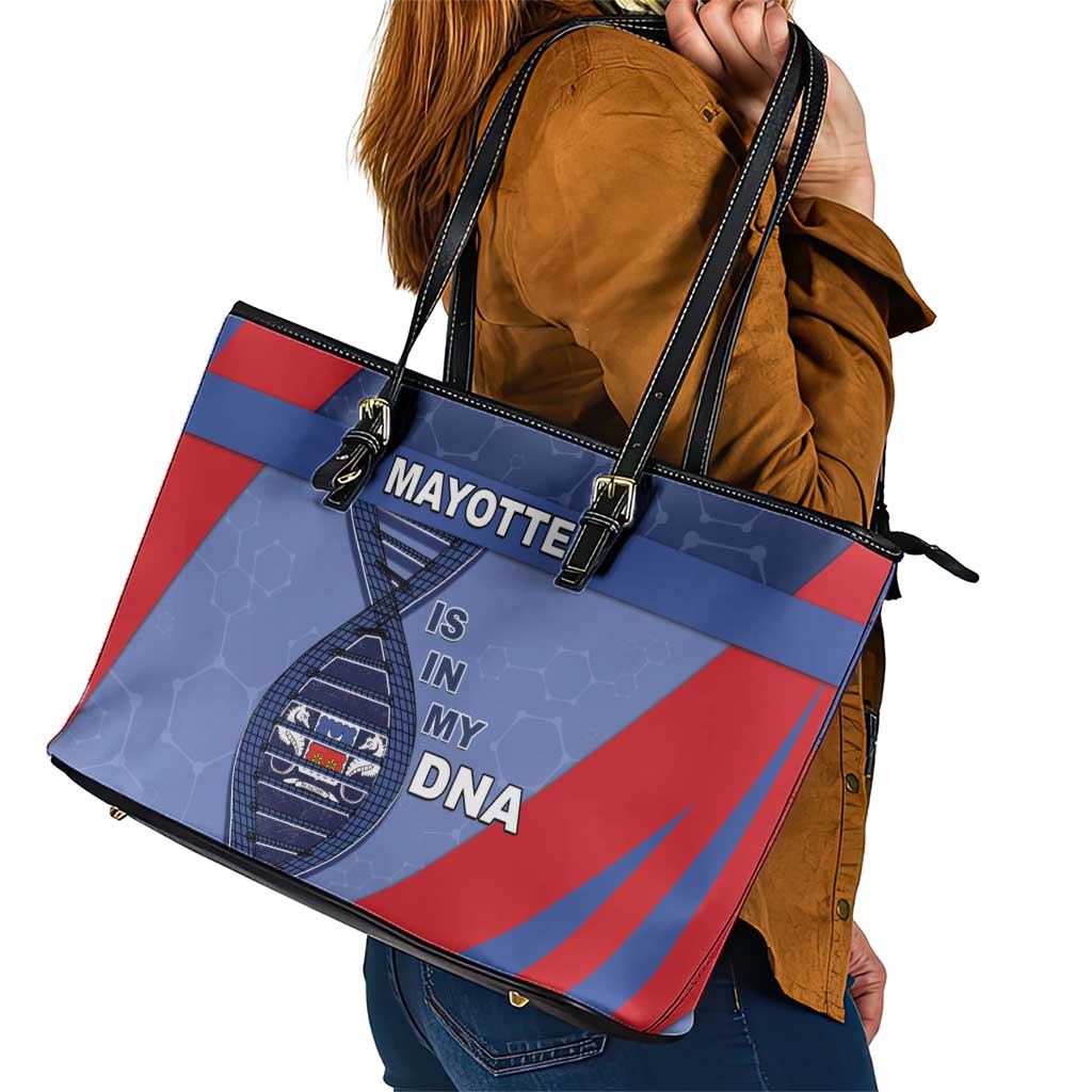 Mayotte Is In My DNA Leather Tote Bag - Wonder Print Shop