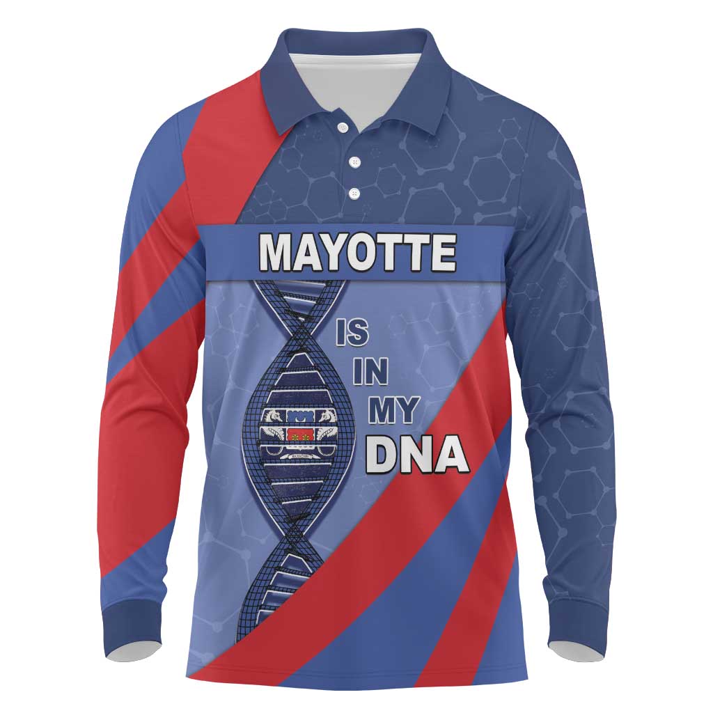 Mayotte Is In My DNA Long Sleeve Polo Shirt - Wonder Print Shop