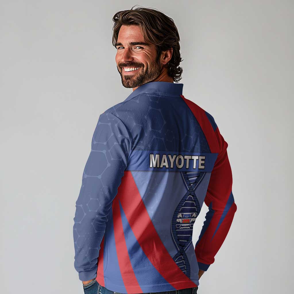Mayotte Is In My DNA Long Sleeve Polo Shirt - Wonder Print Shop