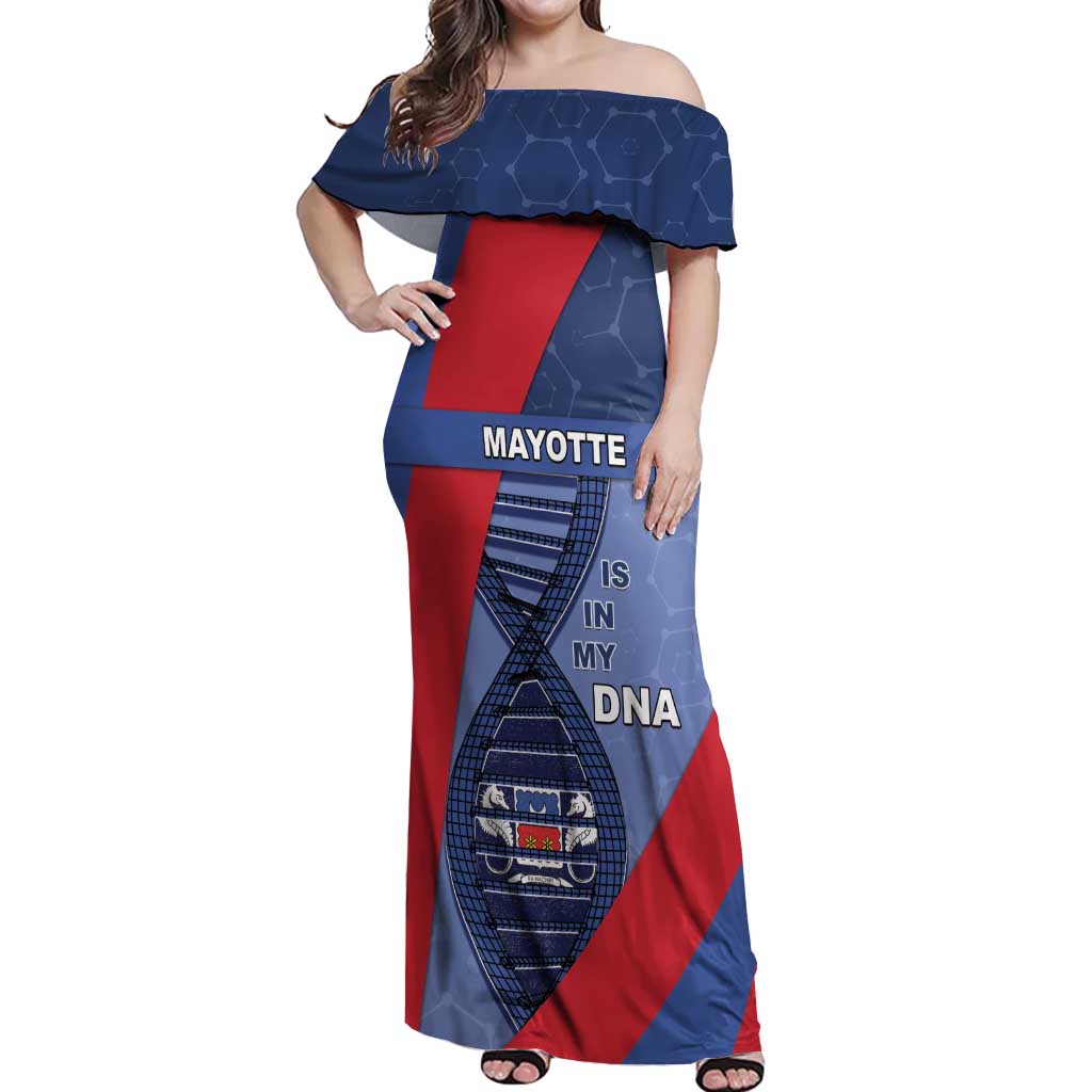 Mayotte Is In My DNA Off Shoulder Maxi Dress - Wonder Print Shop