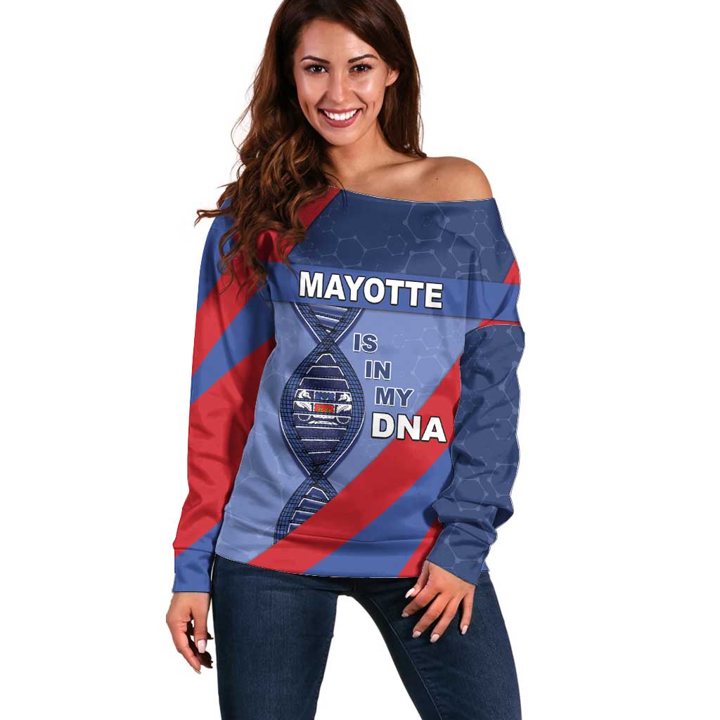 Mayotte Is In My DNA Off Shoulder Sweater - Wonder Print Shop