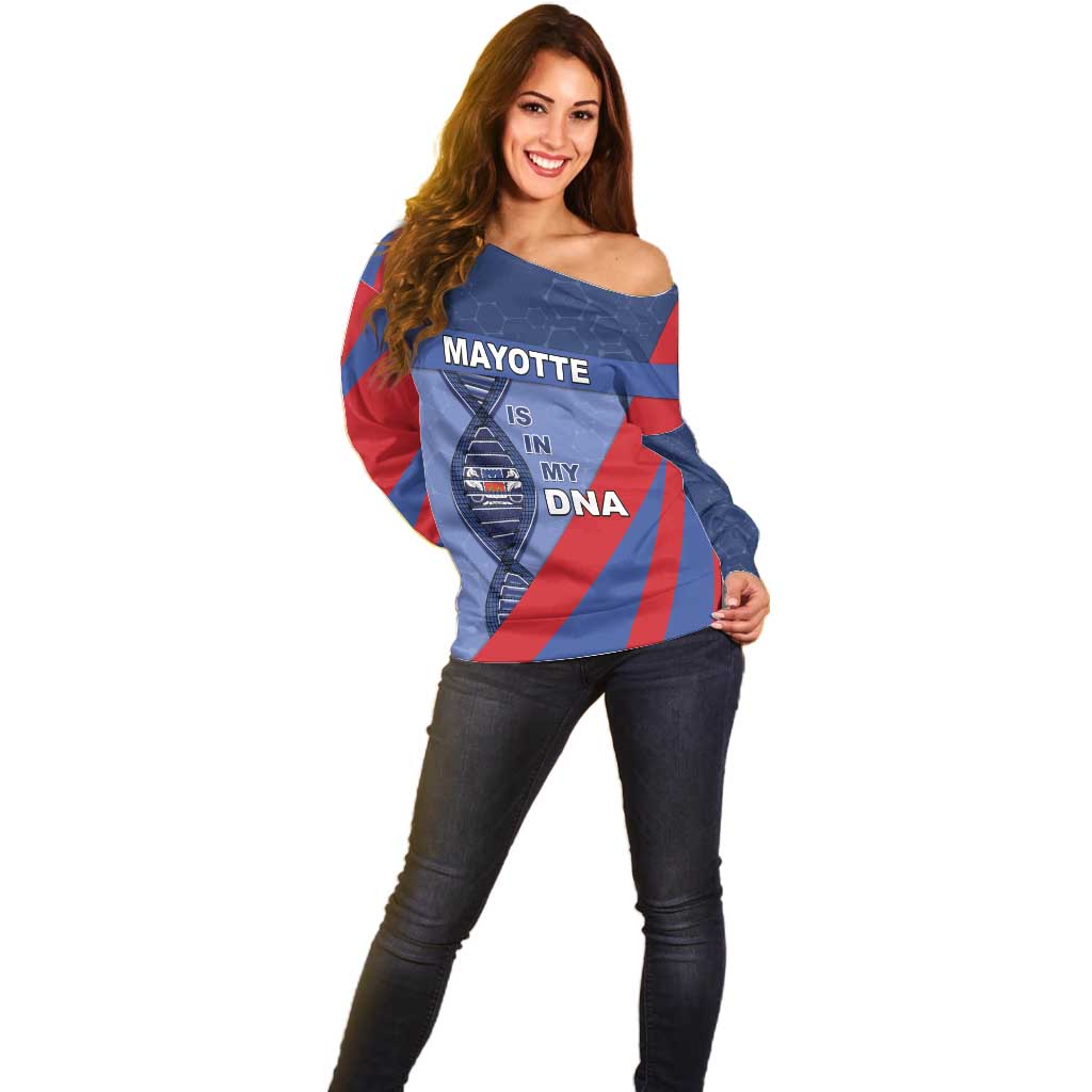Mayotte Is In My DNA Off Shoulder Sweater - Wonder Print Shop